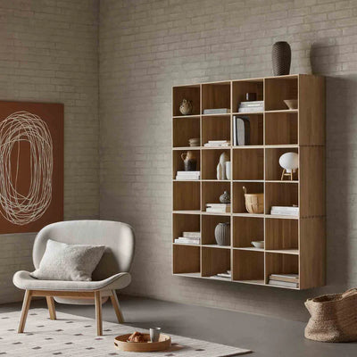 FDB Møbler B98 Bookcase, Solid Nature Lacquered Oak
