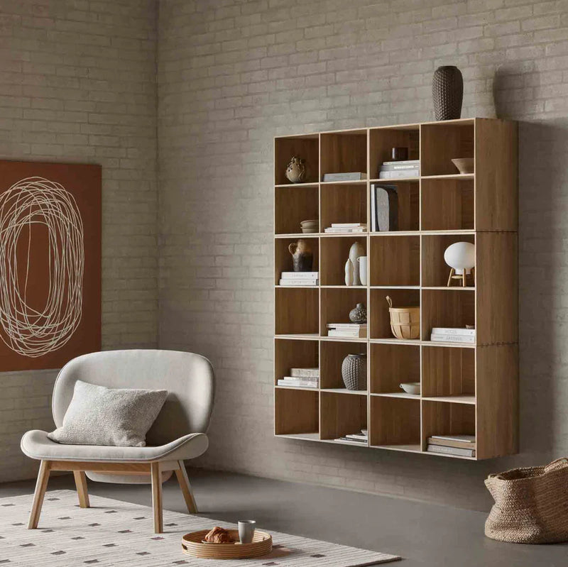 FDB Møbler B98 Bookcase, Solid Nature Lacquered Oak