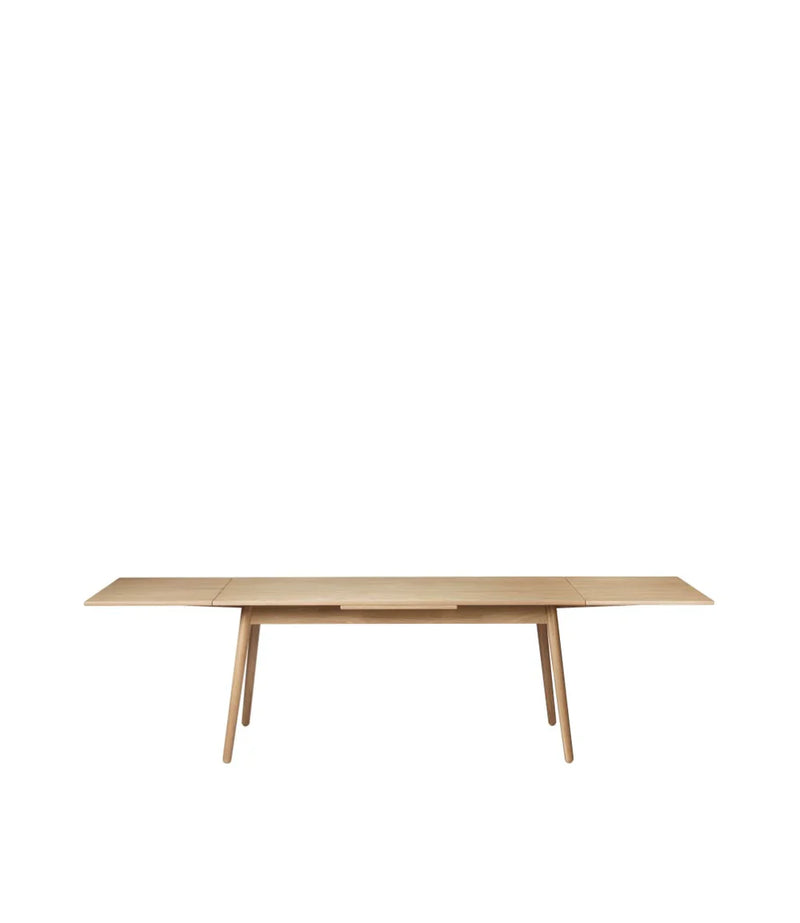 FDB Møbler C35AH Dining Table With Dutch Extension, Nature Lacquered Oak