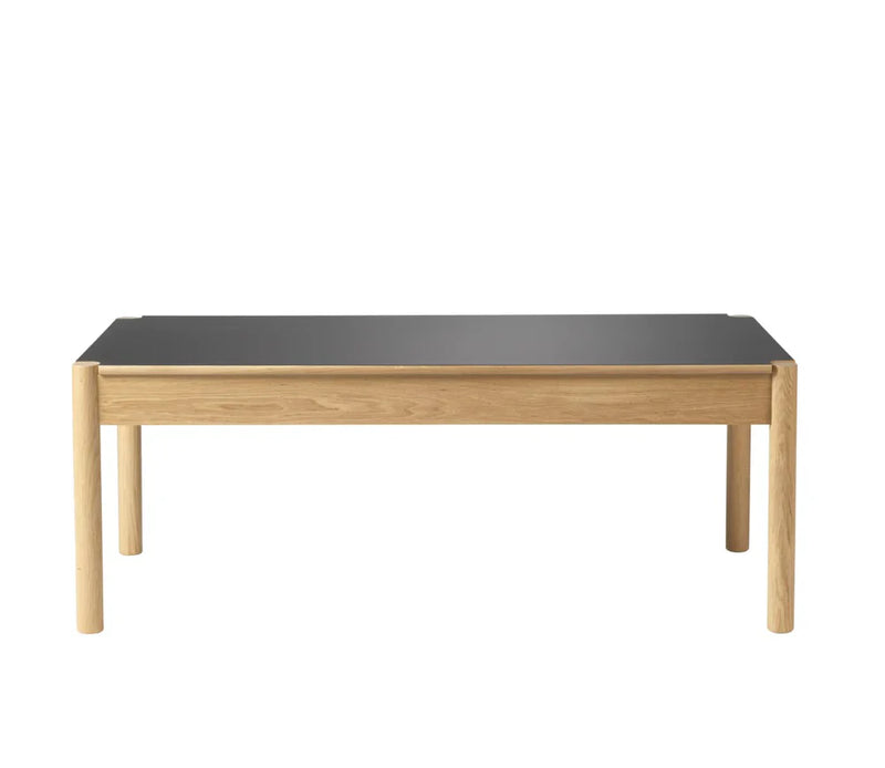 FDB Møbler C44 Coffee Table, Nature Lacquered Oak/Beige