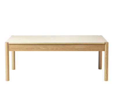FDB Møbler C44 Coffee Table, Nature Lacquered Oak/Beige