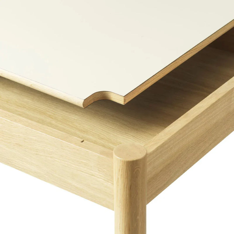 FDB Møbler C44 Coffee Table, Nature Lacquered Oak/Beige