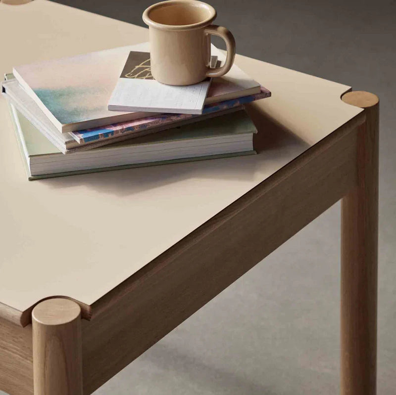 FDB Møbler C44 Coffee Table, Nature Lacquered Oak/Beige