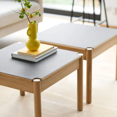 FDB Møbler C44 Coffee Table, Nature Lacquered Oak/Beige