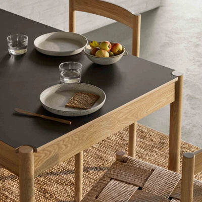 FDB Møbler C44 Dining Table, Nature Lacquered Oak/Beige/Neutral