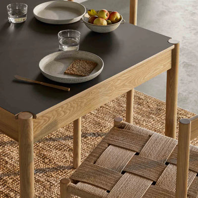 FDB Møbler C44 Dining Table, Nature Lacquered Oak/Beige/Neutral