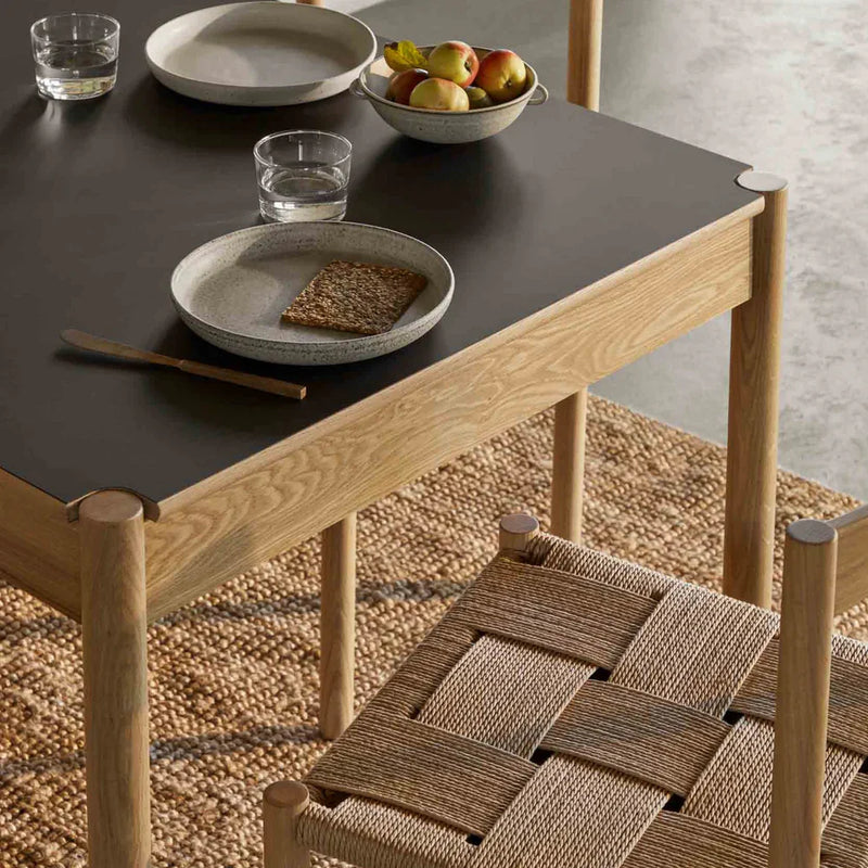 FDB Møbler C44 Dining Table, Nature Lacquered Oak/Beige/Neutral