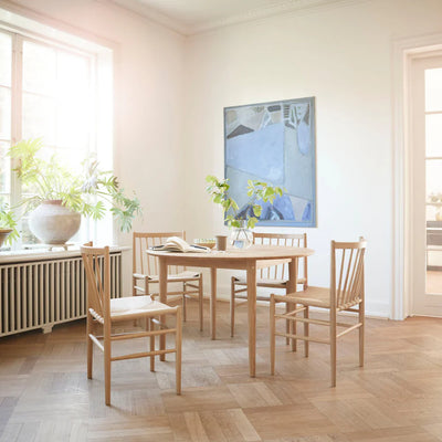 FDB Møbler C62E Bjørk Dining Table, Solid Nature Oiled Oak