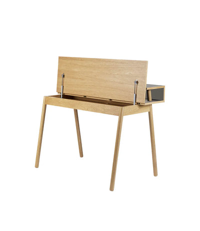 FDB Møbler C68 Nørrebro Desk, Nature Lacquered  Oak/Mushroom Linoleum