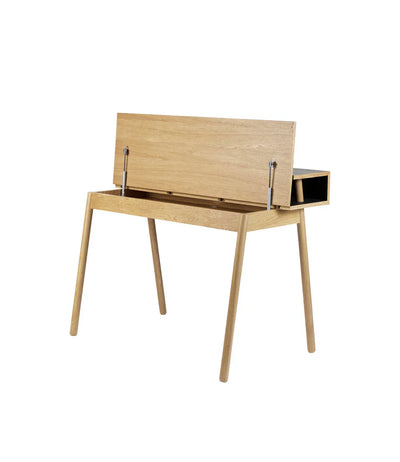FDB Møbler C68 Nørrebro Desk, Nature Lacquered Oak/Nero Linoleum