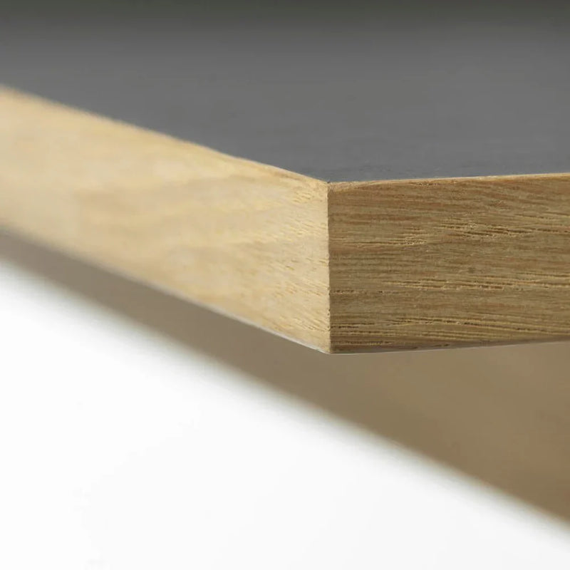 FDB Møbler C68 Nørrebro Desk, Nature Lacquered Oak/Nero Linoleum