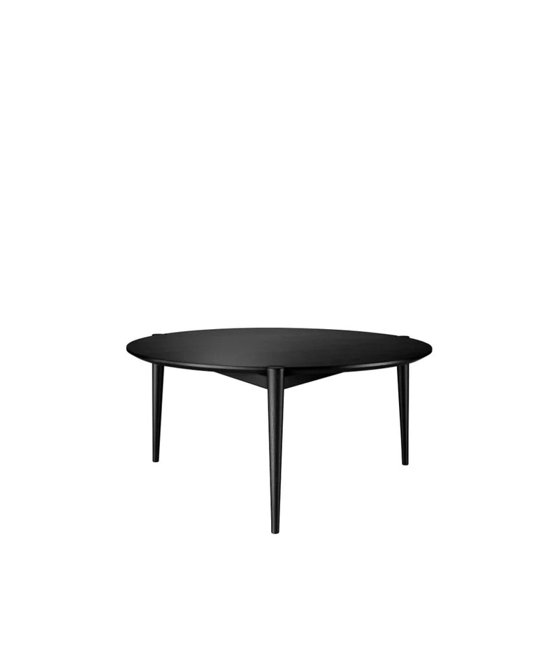 FDB Møbler D102 Søs Coffee Table, Solid Black Painted Oak