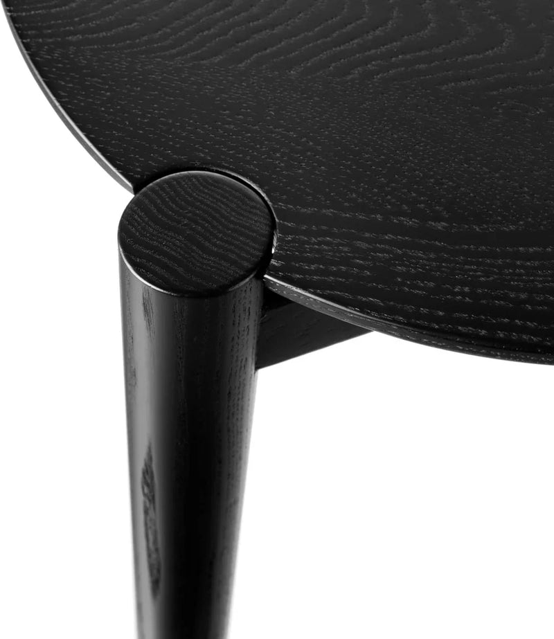 FDB Møbler D102 Søs Coffee Table, Solid Jet Black Painted Oak