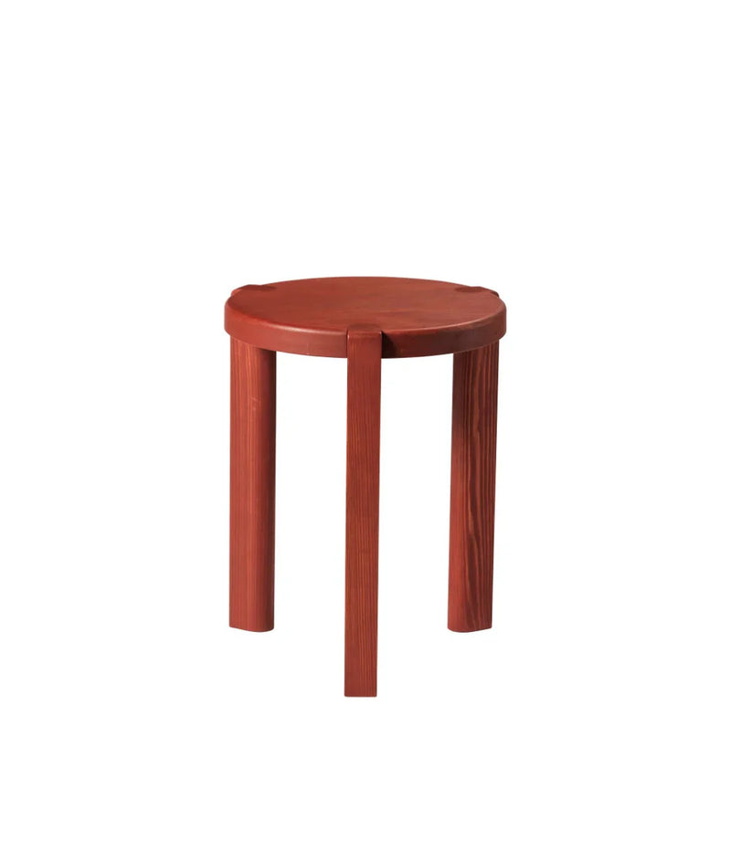 FDB Møbler D108 Ragnesminde Side Table, Solid Carmine Red Oiled Pine