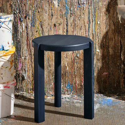 FDB Møbler D108 Ragnesminde Side Table, Solid Midnight Blue Oiled Pine