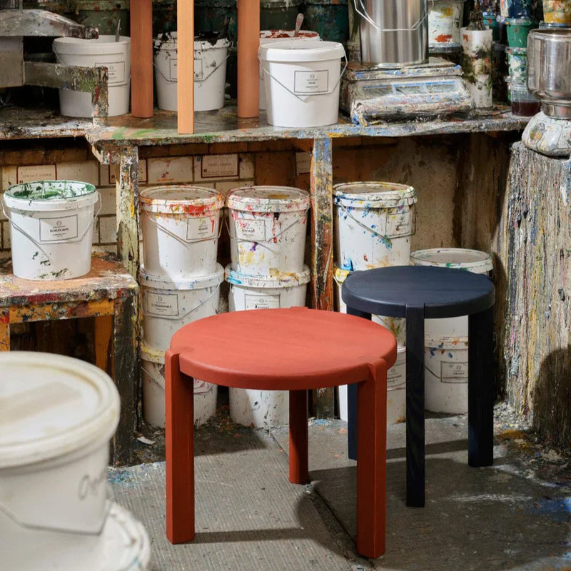 FDB Møbler D108 Ragnesminde Side Table, Solid Midnight Blue Oiled Pine