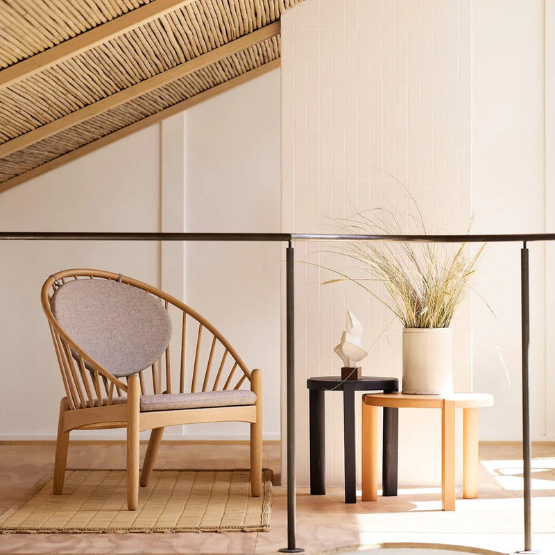 FDB Møbler D108 Ragnesminde Side Table, Solid Midnight Blue Oiled Pine