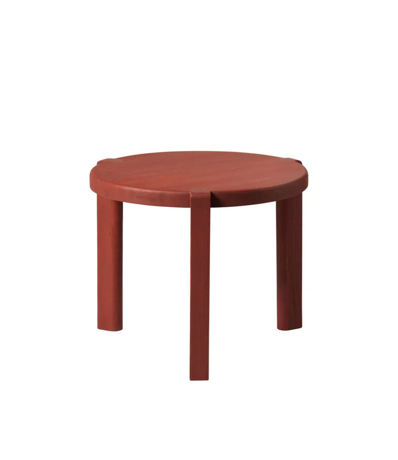 FDB Møbler D108 Ragnesminde Coffee Table, Solid Carmine Red Oiled Pine