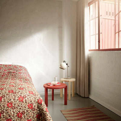 FDB Møbler D108 Ragnesminde Coffee Table, Solid Carmine Red Oiled Pine