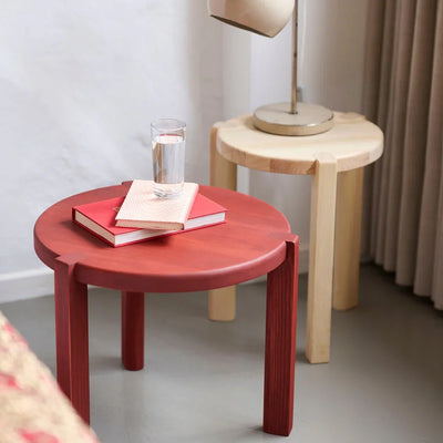 FDB Møbler D108 Ragnesminde Coffee Table, Solid Carmine Red Oiled Pine