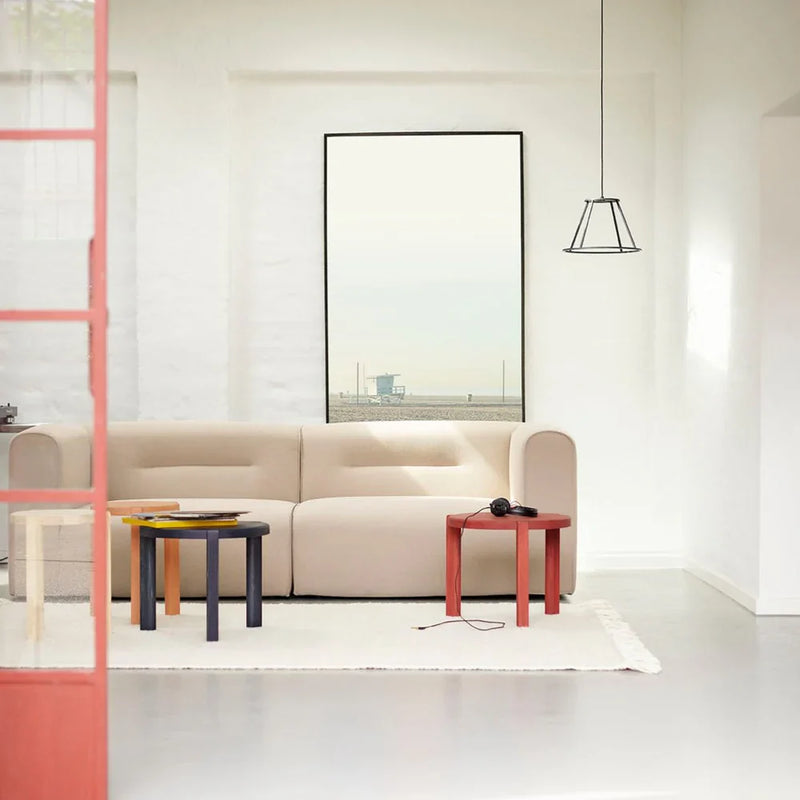 FDB Møbler D108 Ragnesminde Coffee Table, Solid Carmine Red Oiled Pine