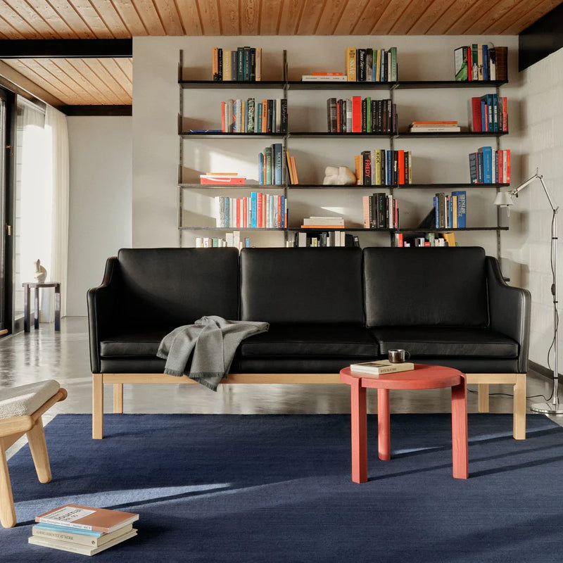 FDB Møbler D108 Ragnesminde Coffee Table, Solid Carmine Red Oiled Pine