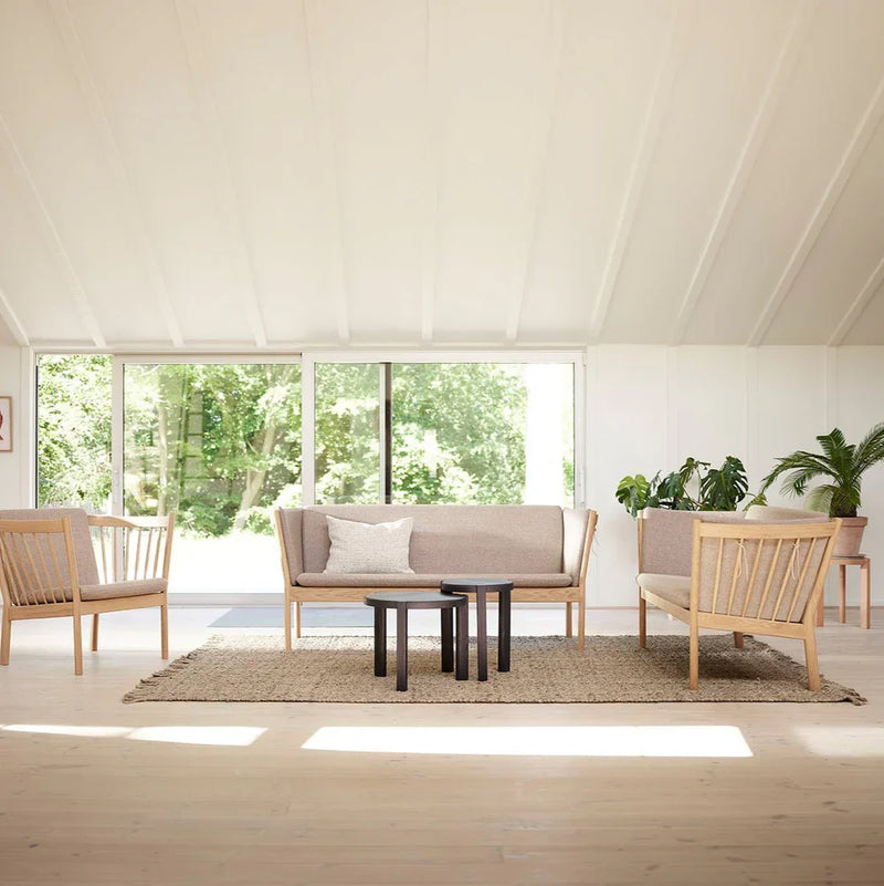 FDB Møbler D108 Ragnesminde Coffee Table, Solid Midnight Blue Oiled Pine