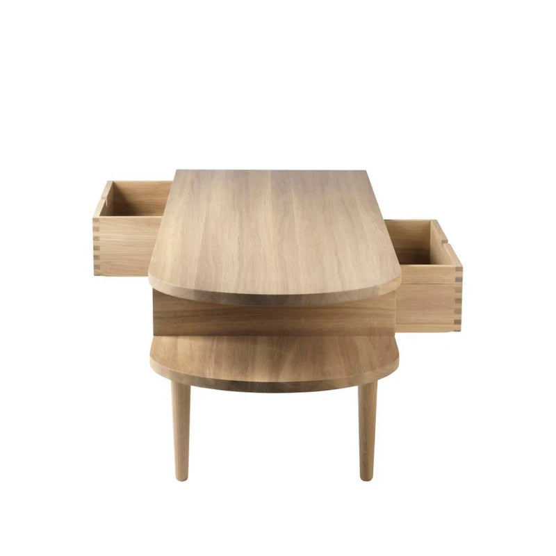 FDB Møbler F24 Bench, Solid Nature Lacquered Oak