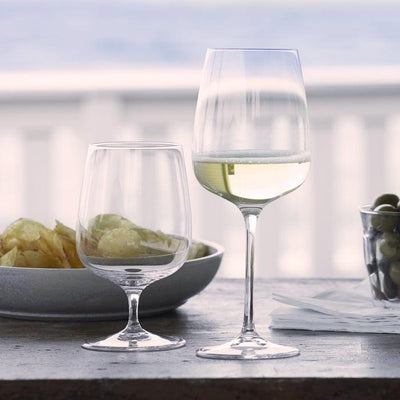 Holmegaard Bouquet White Wine Glass, Clear, 13.9 Oz, 6 Pcs.