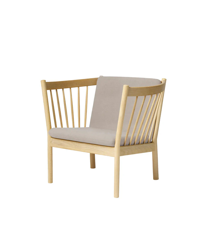 FDB Møbler J146 Armchair, Nature Lacquered Oak/Beige