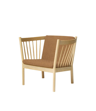 FDB Møbler J146 Armchair, Nature Lacquered Oak/Brown