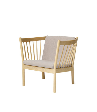 FDB Møbler J146 Armchair, Nature Lacquered Oak/Light Grey