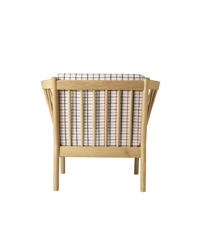 FDB Møbler J146 Armchair, Nature Lacquered Oak/Red