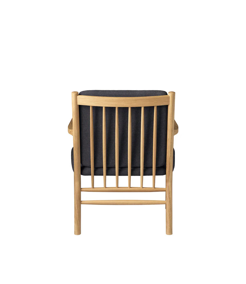 FDB Møbler J147 Armchair, Nature Lacquered Oak/Dark Grey