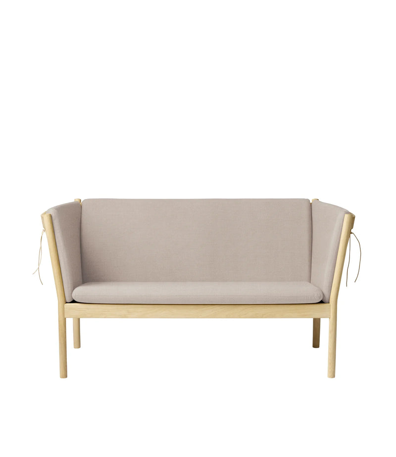FDB Møbler J148 2 Pers. Couch, Nature Lacquered Oak/Beige