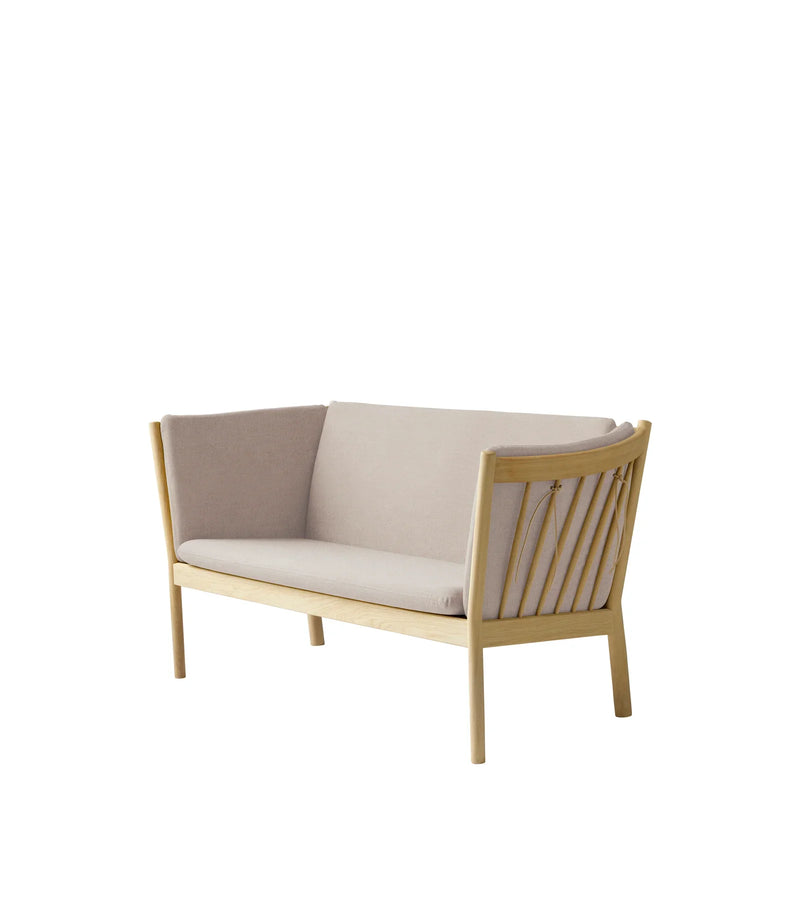 FDB Møbler J148 2 Pers. Couch, Nature Lacquered Oak/Beige