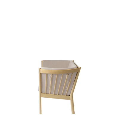 FDB Møbler J148 2 Pers. Couch, Nature Lacquered Oak/Beige