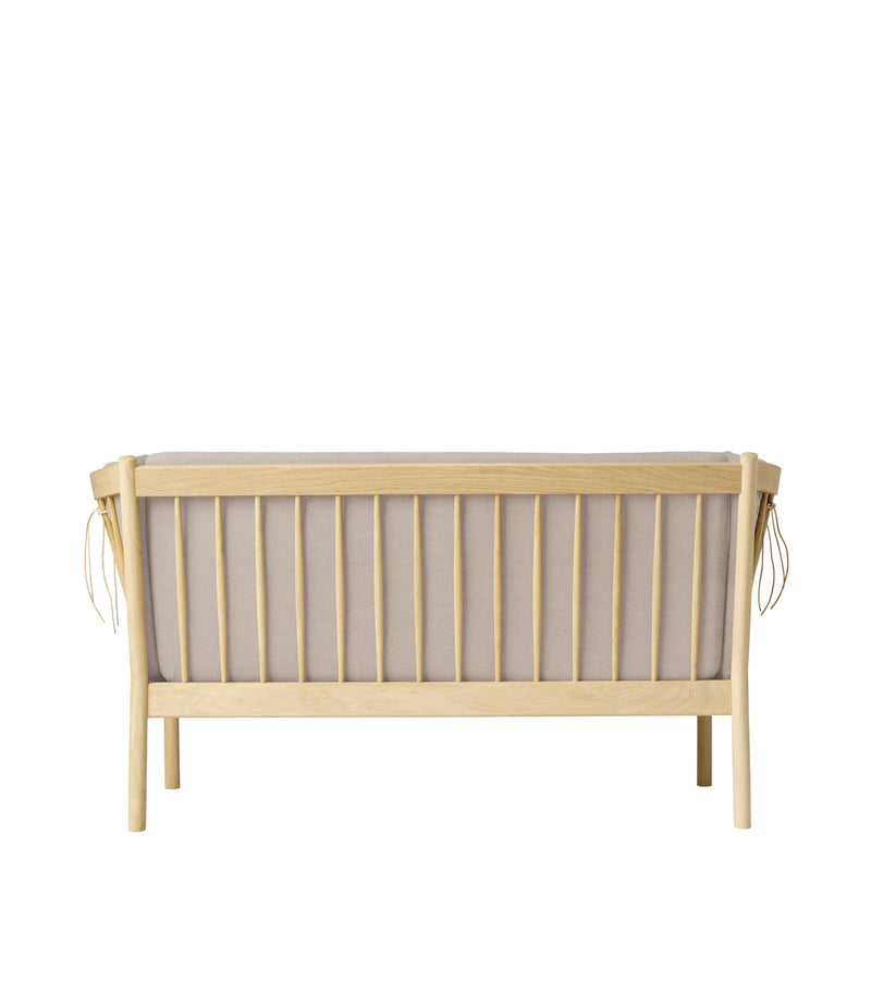 FDB Møbler J148 2 Pers. Couch, Nature Lacquered Oak/Beige