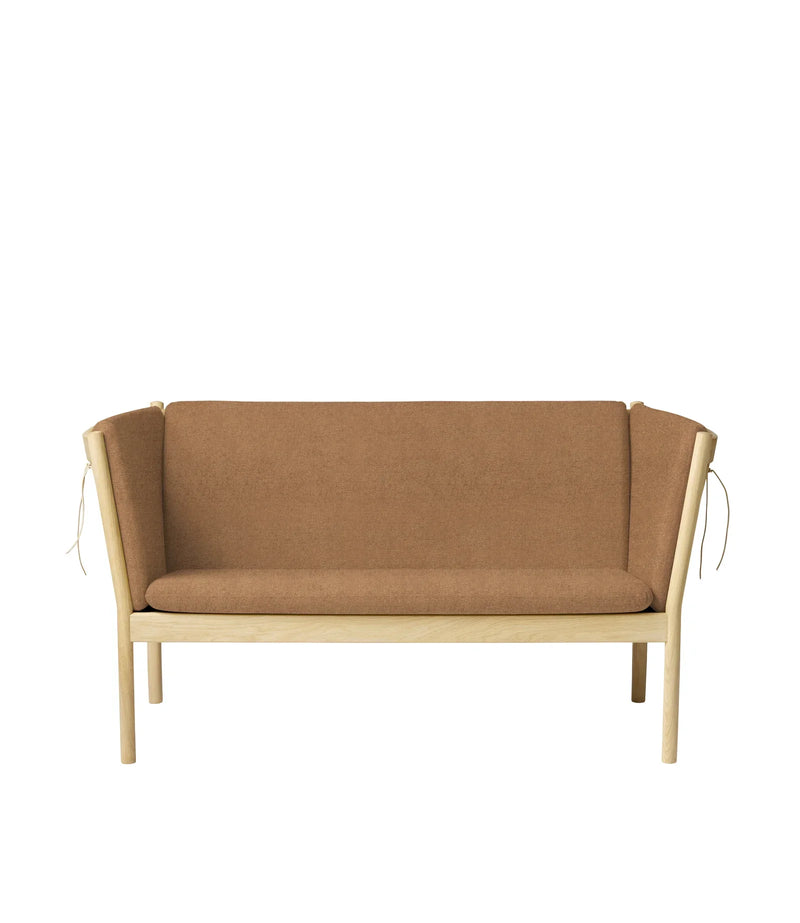 FDB Møbler J148 2 Pers. Couch, Nature Lacquered Oak/Brown