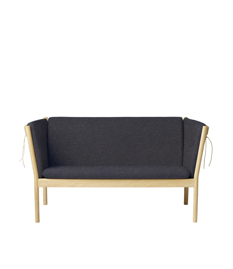 FDB Møbler J148 2 Pers. Couch, Nature Lacquered Oak/Dark Grey