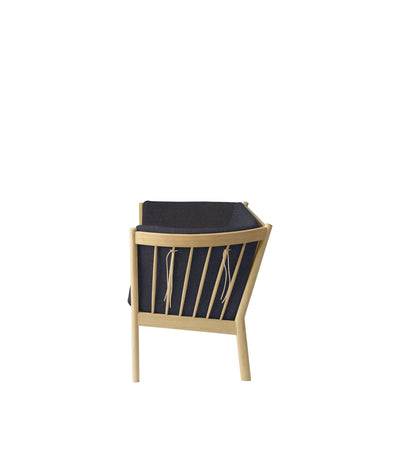 FDB Møbler J148 2 Pers. Couch, Nature Lacquered Oak/Dark Grey