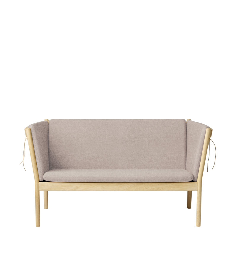 FDB Møbler J148 2 Pers. Couch, Nature Lacquered Oak/Light Grey