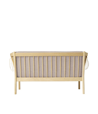 FDB Møbler J148 2 Pers. Couch, Nature Lacquered Oak/Light Grey