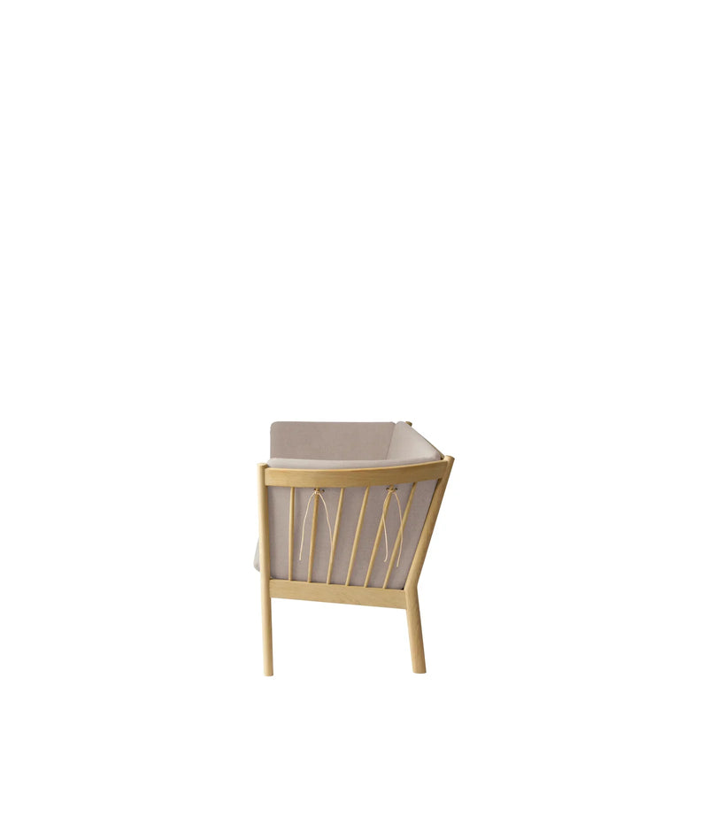 FDB Møbler J149 3 Pers. Couch, Nature Lacquered Oak/Beige