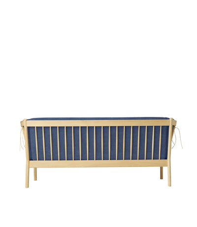 FDB Møbler J149 3 Pers. Couch, Nature Lacquered Oak/Dark Blue