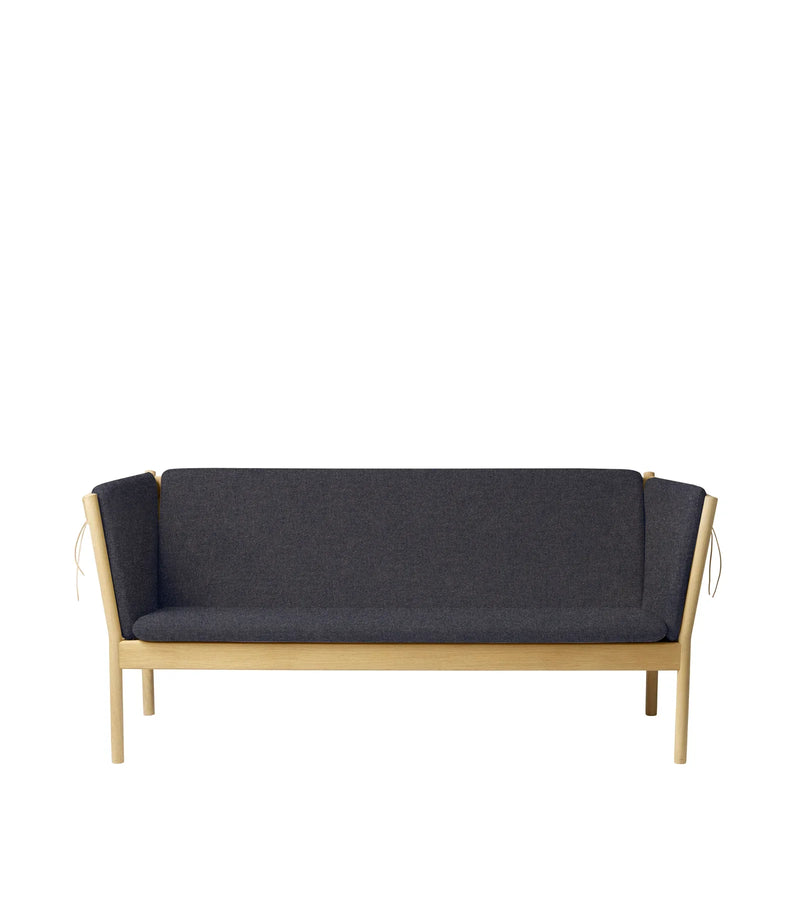 FDB Møbler J149 3 Pers. Couch, Nature Lacquered Oak/Dark Grey