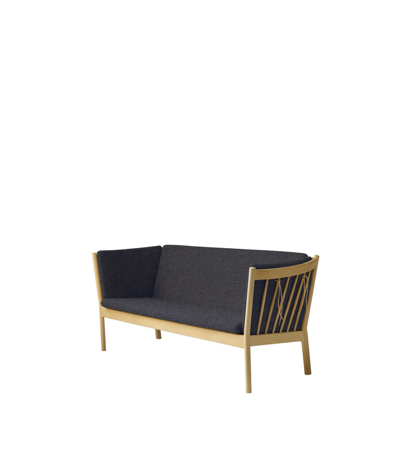 FDB Møbler J149 3 Pers. Couch, Nature Lacquered Oak/Dark Grey
