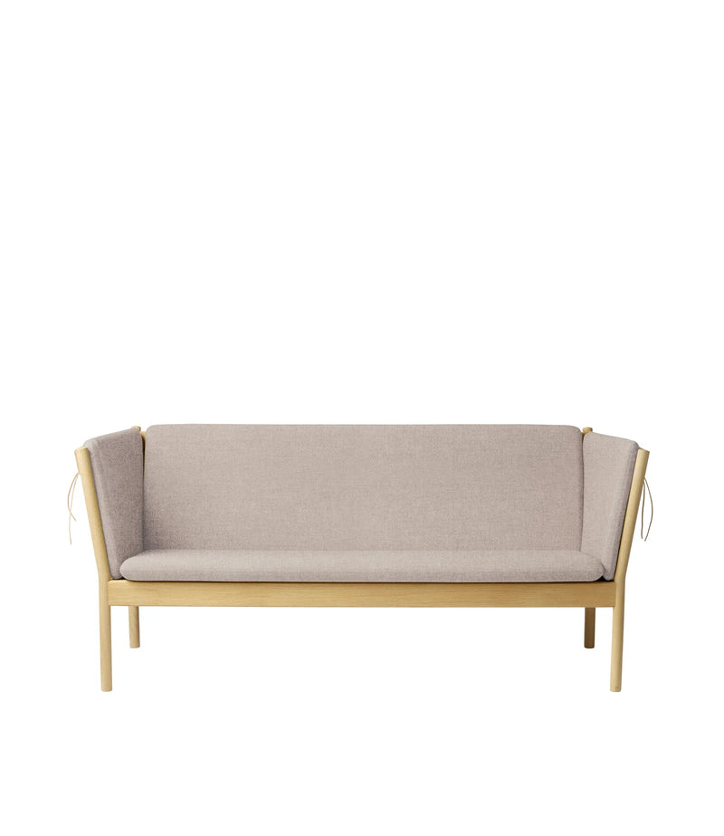 FDB Møbler J149 3 Pers. Couch, Nature Lacquered Oak/Light Grey