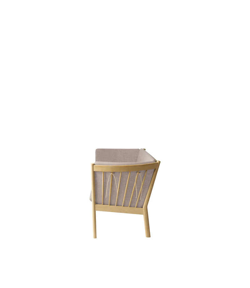 FDB Møbler J149 3 Pers. Couch, Nature Lacquered Oak/Light Grey