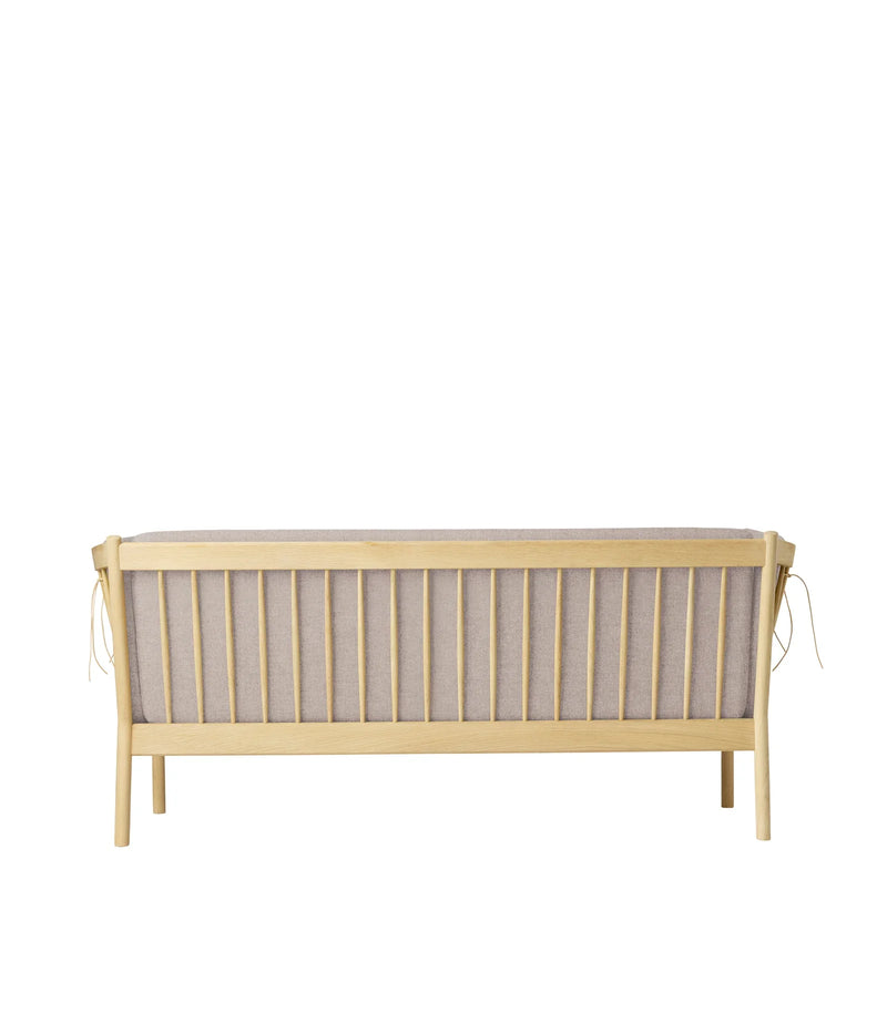 FDB Møbler J149 3 Pers. Couch, Nature Lacquered Oak/Light Grey